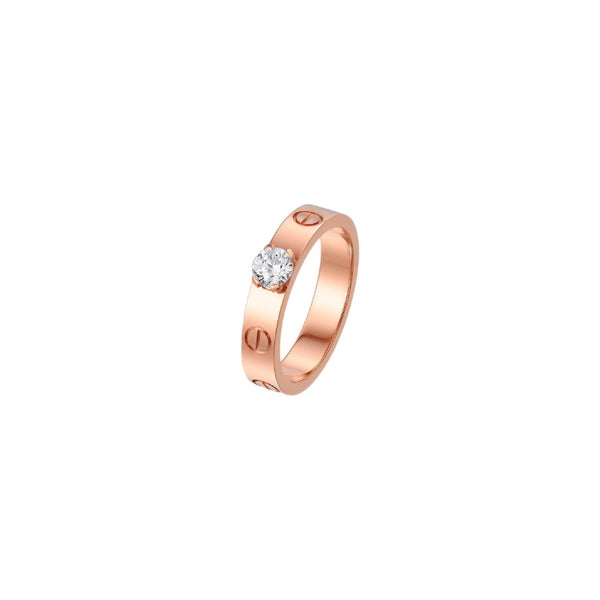 ANILLO LOVE SOLITAIRE ROSE GOLD C