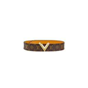 PULSERA LV DE CUERO LOGO