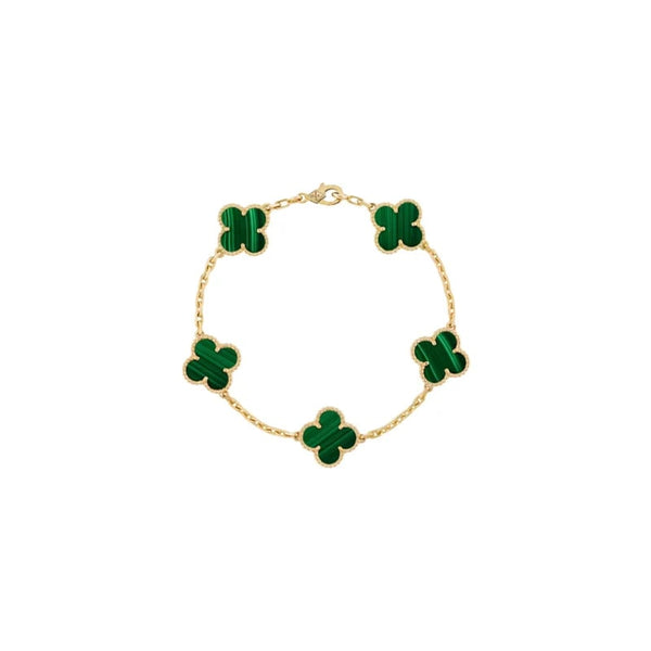 PULSERA TRÉBOL GOLD-GREEN VF