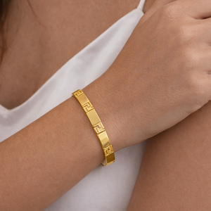 BRAZALETE F LOGOS GOLD