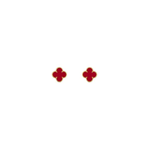 ARETES TREBOL GOLD-RED