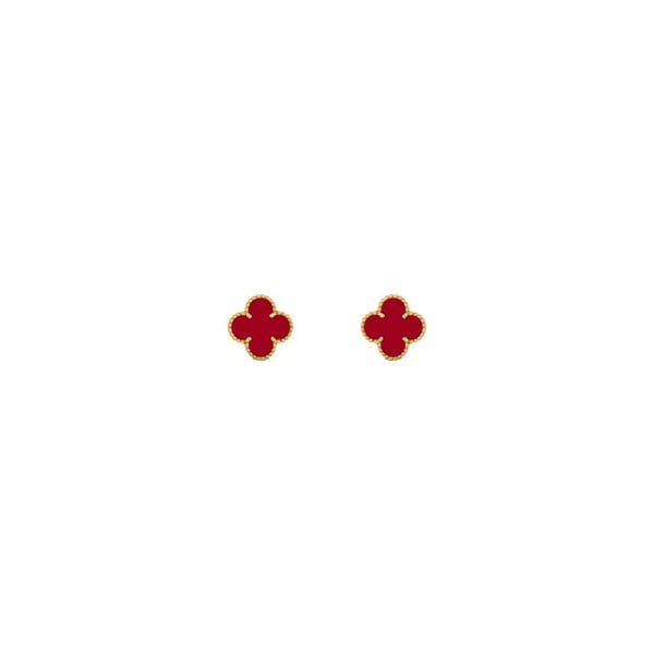 ARETES TREBOL GOLD-RED