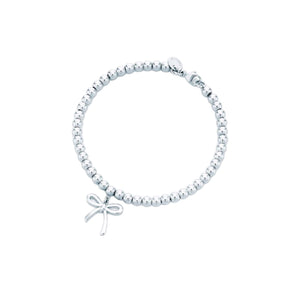 PULSERA CON INSIGNIA DE MOÑO SILVER