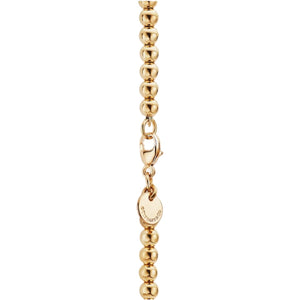PULSERA DE CUENTAS GOLD CON INSIGNIA DE CORAZÓN RED