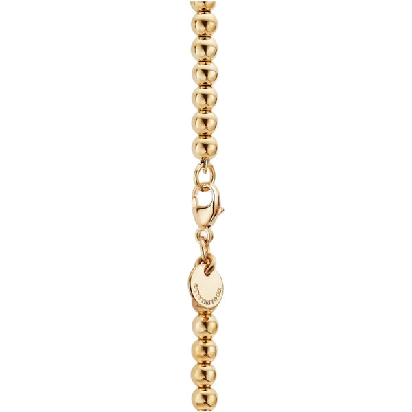 PULSERA DE CUENTAS GOLD CON INSIGNIA DE CORAZÓN RED