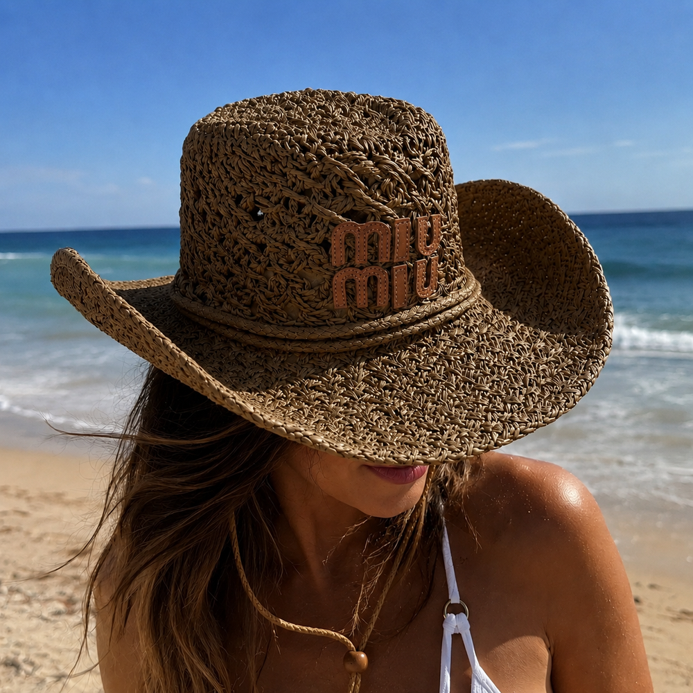 SOMBRERO MM BEACH RAFFIA BROWN