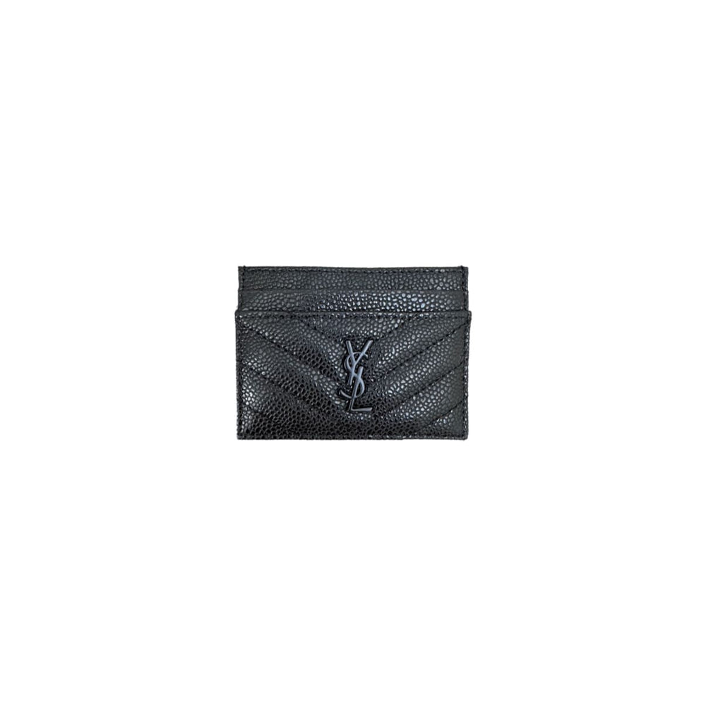 TARJETERO YSL LOGO BLACK