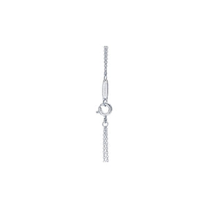 PULSERA DOBLE CADENA Y PLACA ESTILO CORAZÓN T SILVER