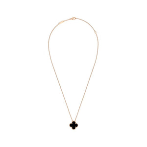 COLLAR TREBOL BLACK-ROSE GOLD