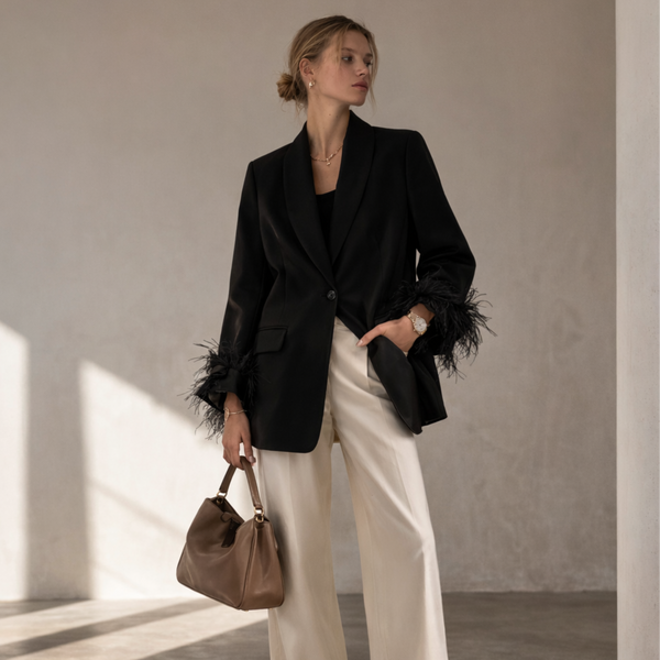 BLAZER BLACK FEATHERS JW