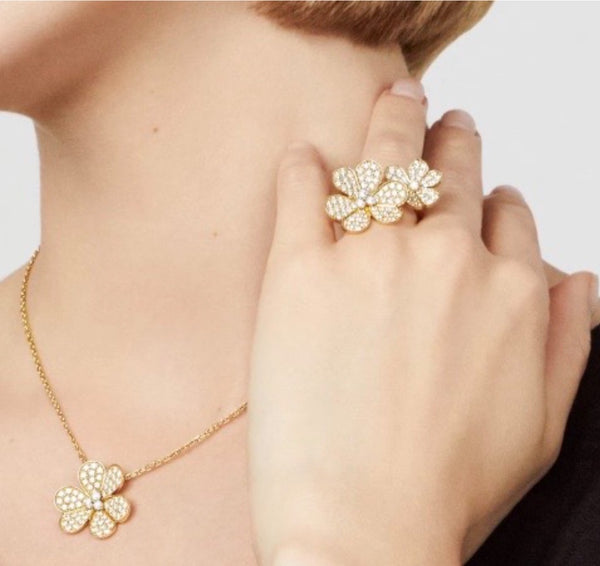 ANILLO FLOWER DOBLE GOLD
