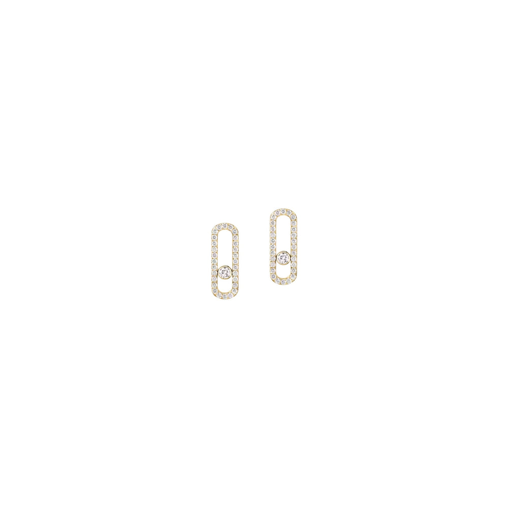 ARETES MOVE UNO GOLD ZIRCONIAS