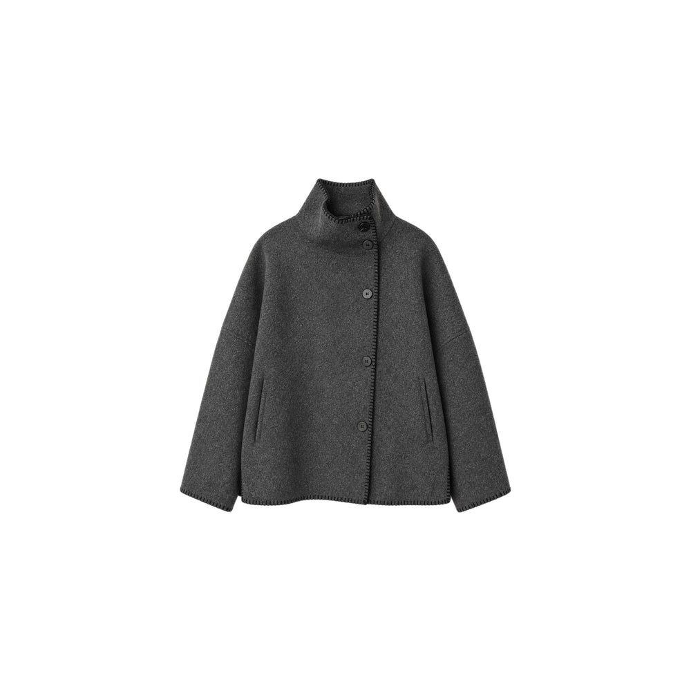 ABRIGO CUELLO ALTO GREY JW