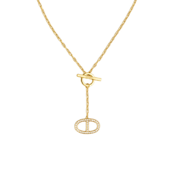 COLLAR H CHAINE D'ANCRE GOLD