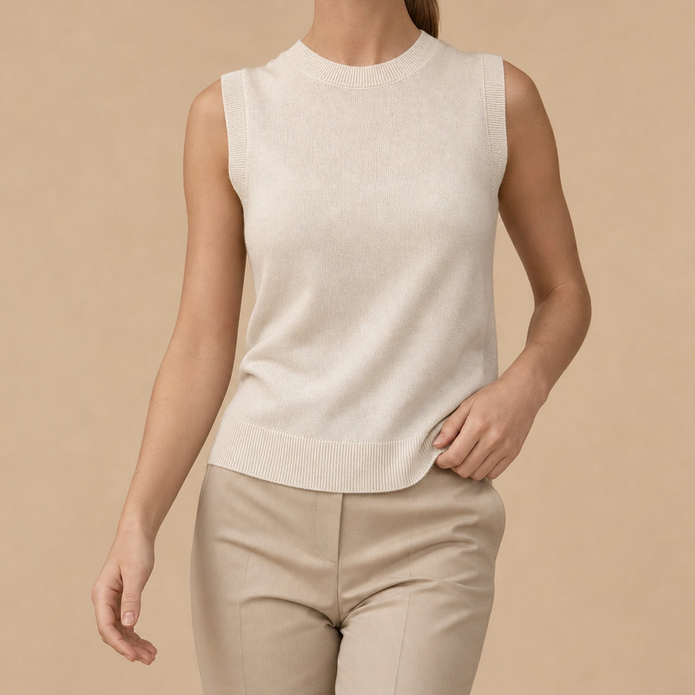 BLUSA SIN MANGAS CASHMERE WHITE JW