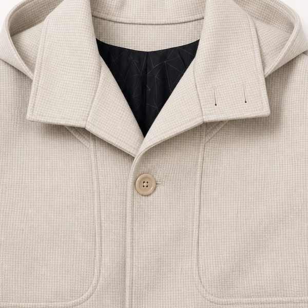 GABARDINA BEIGE CUELLO ALTO JW