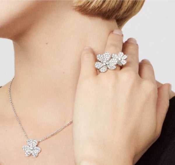 ANILLO FLOWER DOBLE SILVER