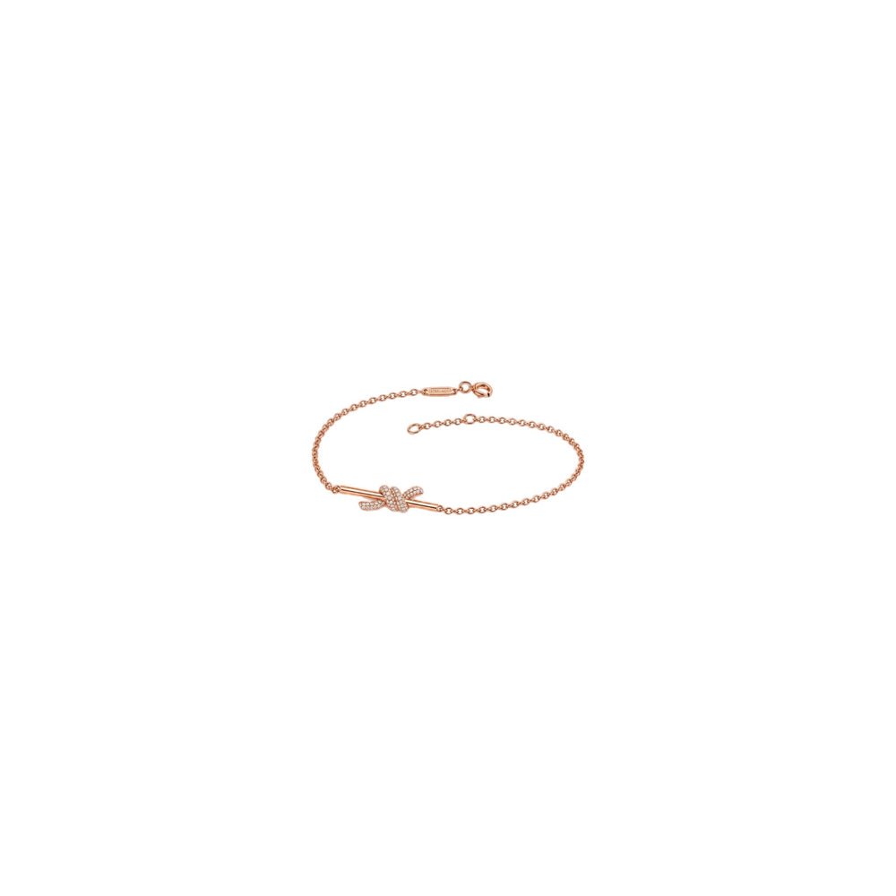 PULSERA KNOT CADENA ROSE GOLD CON ZIRCONIA