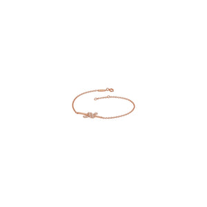 PULSERA KNOT CADENA ROSE GOLD CON ZIRCONIA