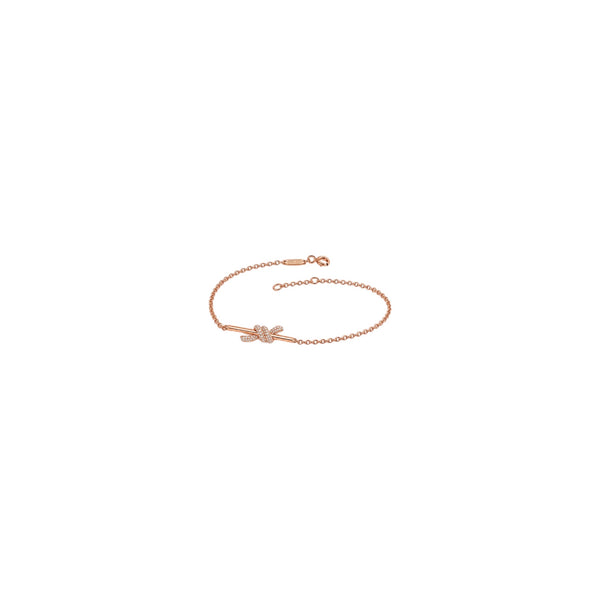 PULSERA KNOT CADENA ROSE GOLD CON ZIRCONIA