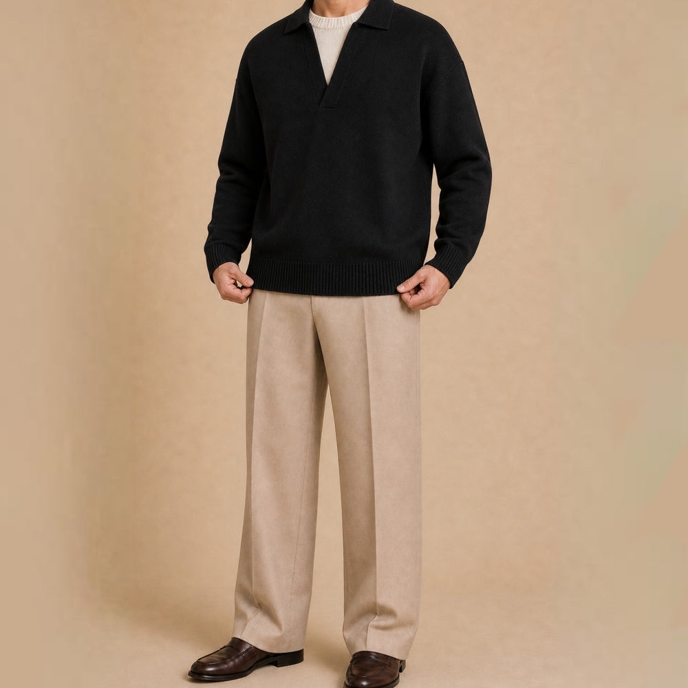 SUETER MEN HALF CASHMERE BLACK