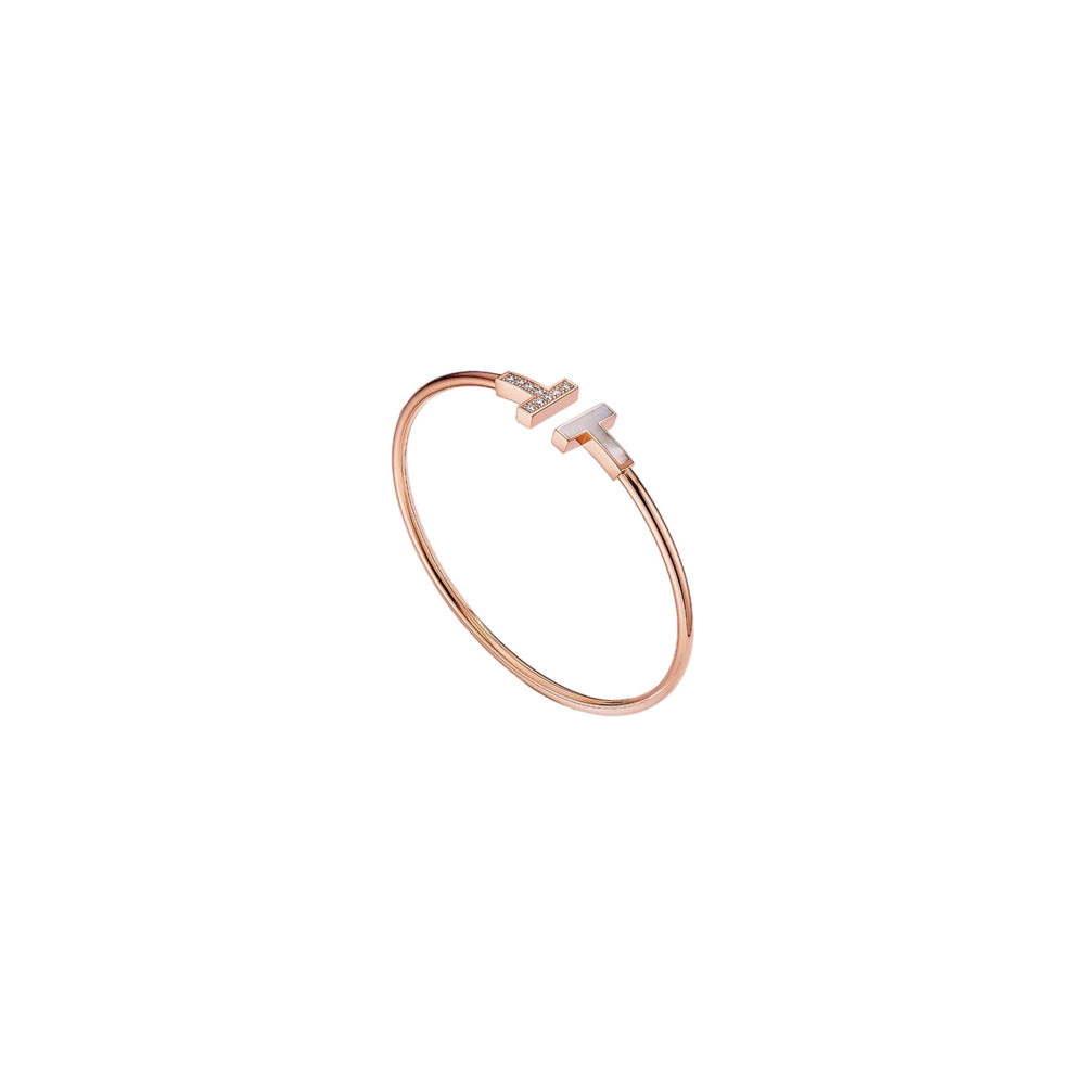 PULSERA T ROSE GOLD PEARL ZIRCONIAS