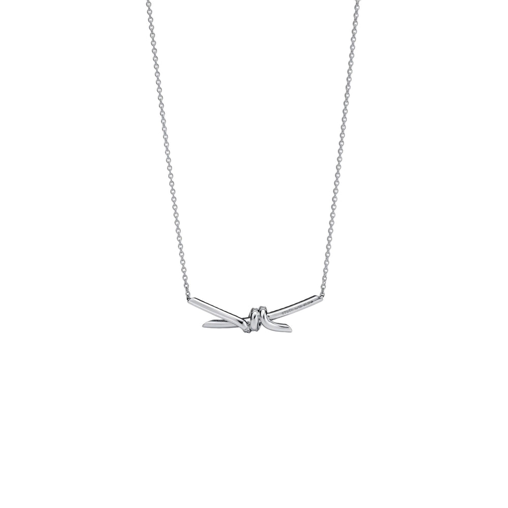 COLLAR KNOT SILVER ZIRCONIAS