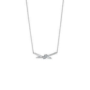 COLLAR KNOT SILVER ZIRCONIAS