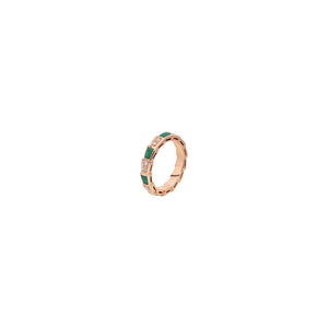ANILLO SERPENTI VIPER ROSE GOLD GREEN