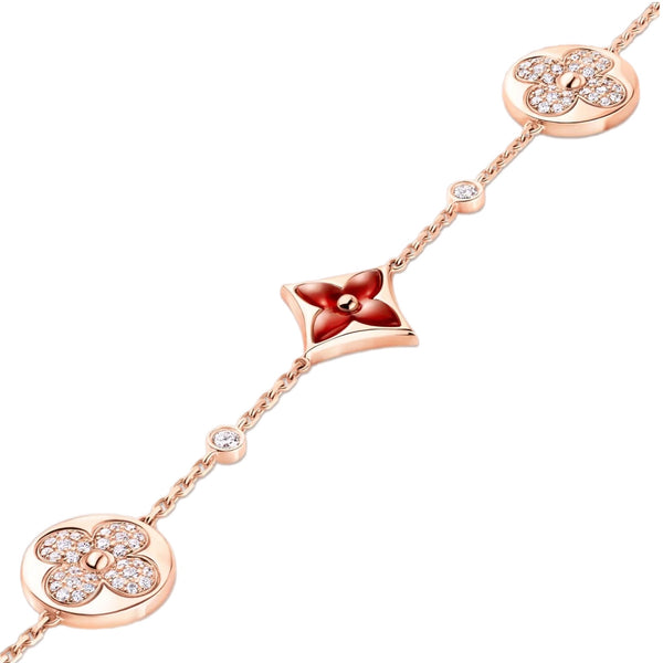 PULSERA LV BLOSSOM ROSE GOLD RED