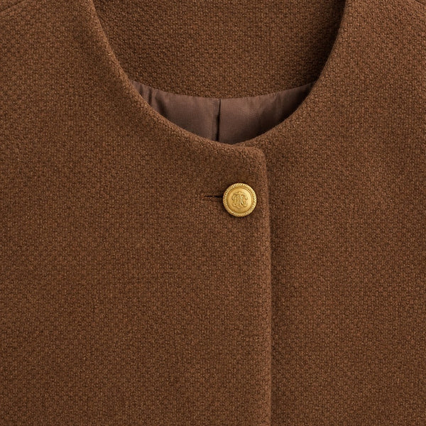 ABRIGO BOTONES BROWN JW
