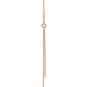 COLLAR KNOT ROSEGOLD HALF ZIRCONIAS