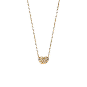 COLLAR T BEAN GOLD ZIRCONIAS