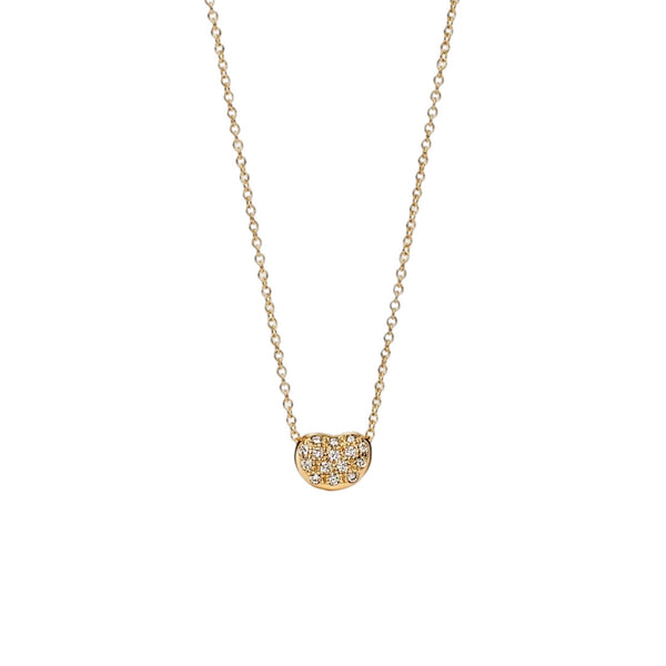 COLLAR T BEAN GOLD ZIRCONIAS
