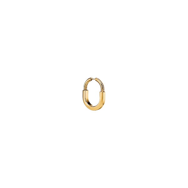 ARETES T LOCK GOLD HALF ZIRCONIAS