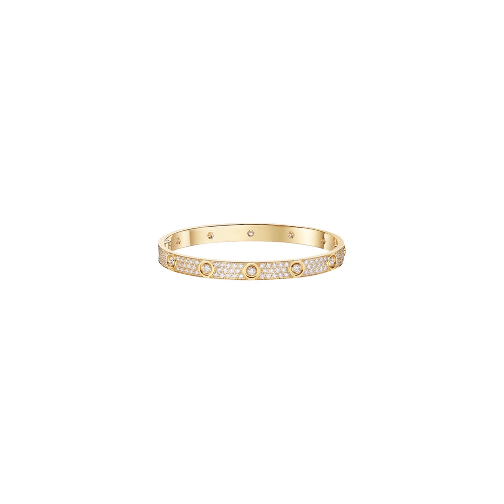 PULSERA LOVE GOLD CON MICROZIRCONIAS Y ZIRCONIAS