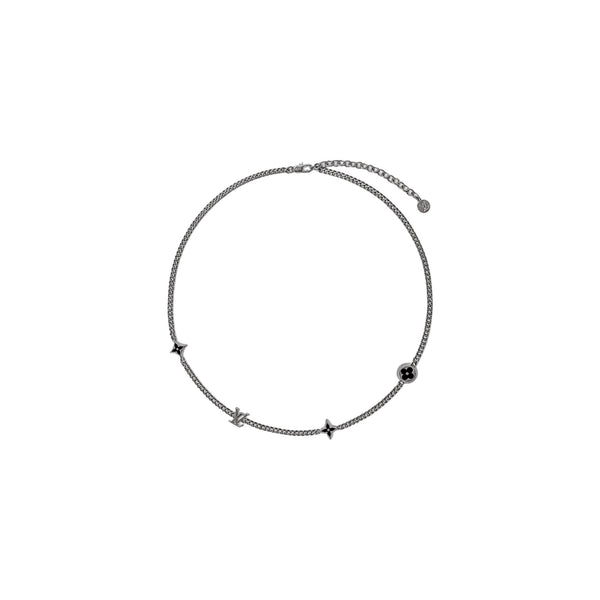 COLLAR LV SPIKE SILVER