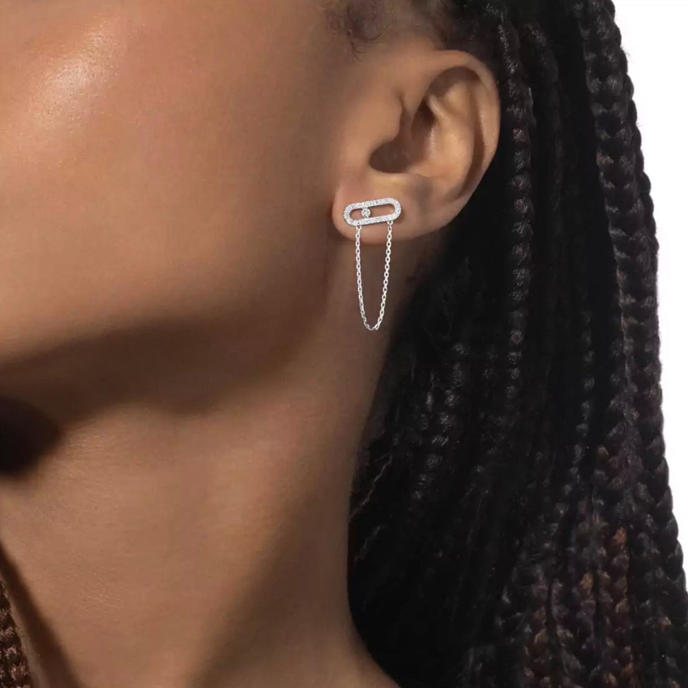 ARETES MOVE UNO Y UNO SILVER