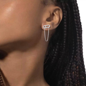 ARETES MOVE UNO Y UNO SILVER