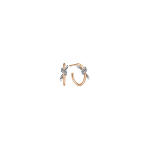 ARRACADAS KNOT GOLD-SILVER ZIRCONIA