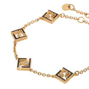 PULSERA F FOREVER BLACK GOLD