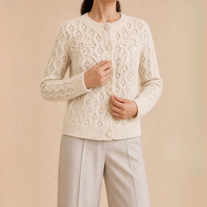 CARDIGAN CASHMERE WHITE JW