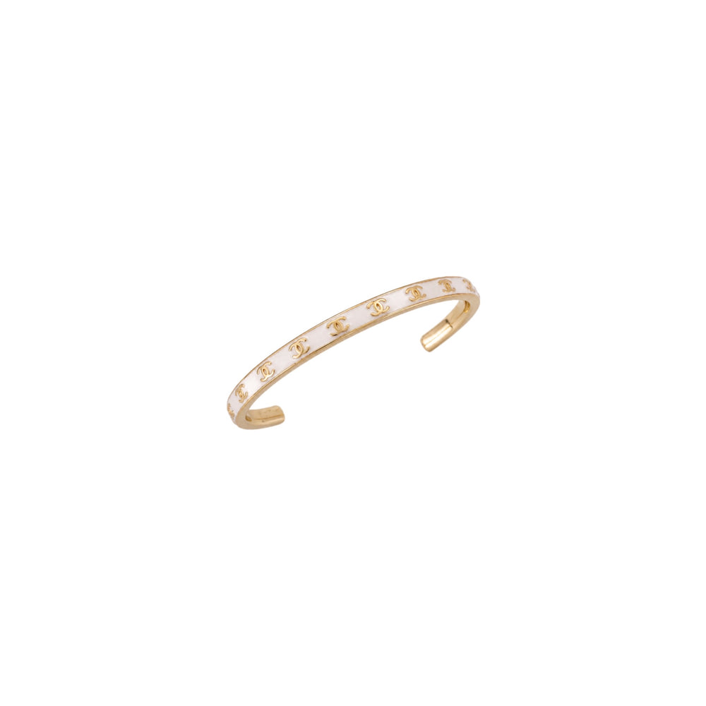 BRAZALETE CC WHITE LOGOS