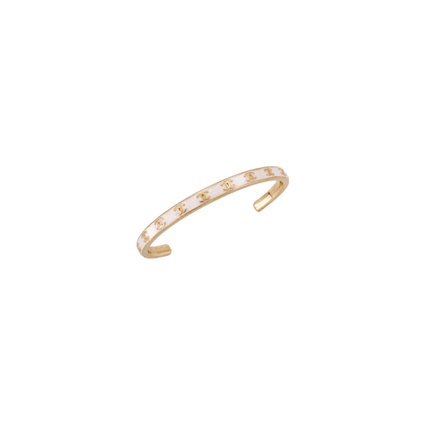 BRAZALETE CC WHITE LOGOS