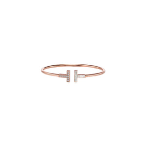 PULSERA T ROSE GOLD PEARL ZIRCONIAS