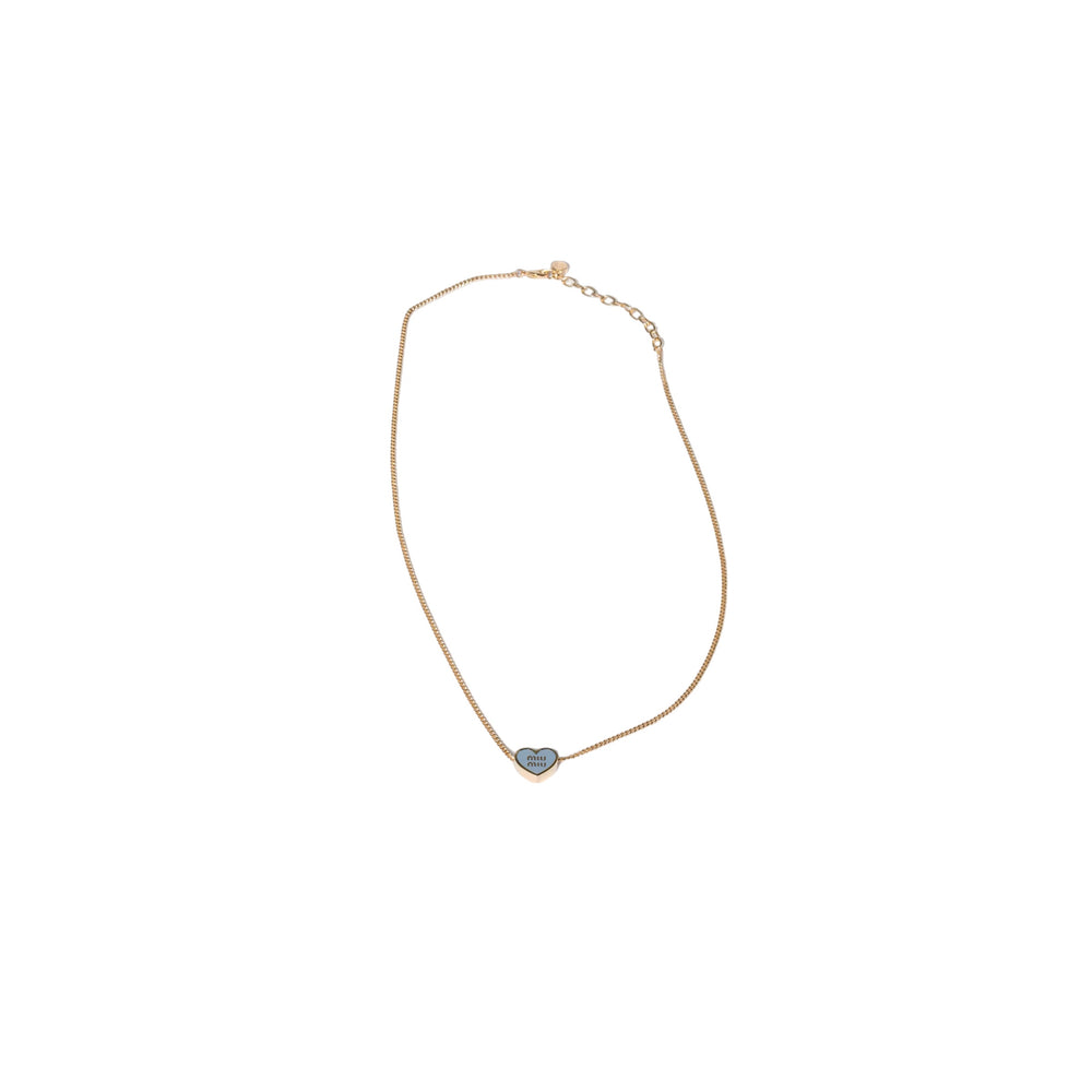 COLLAR MM HEART GOLD BLUE