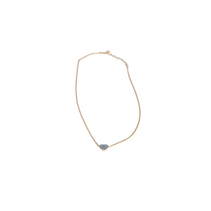 COLLAR MM HEART GOLD BLUE