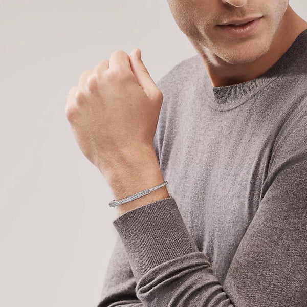 PULSERA T LOCK SILVER ALL ZIRCONIAS