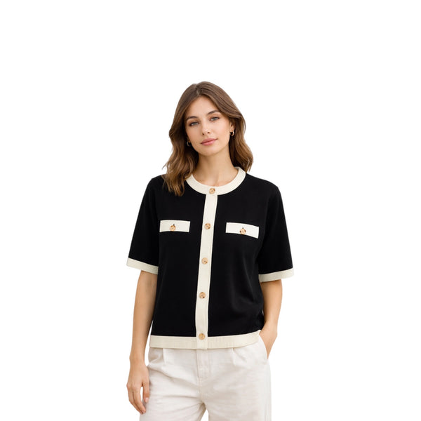 BLUSA WHITE-BLACK JW