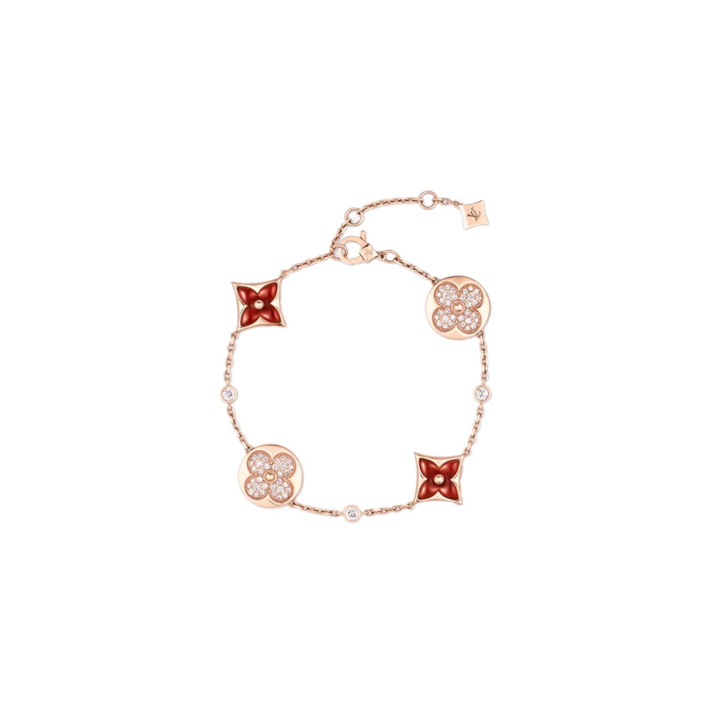PULSERA LV BLOSSOM ROSE GOLD RED